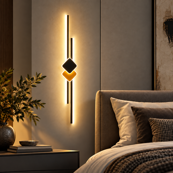 Applique murale Barres LED et losange