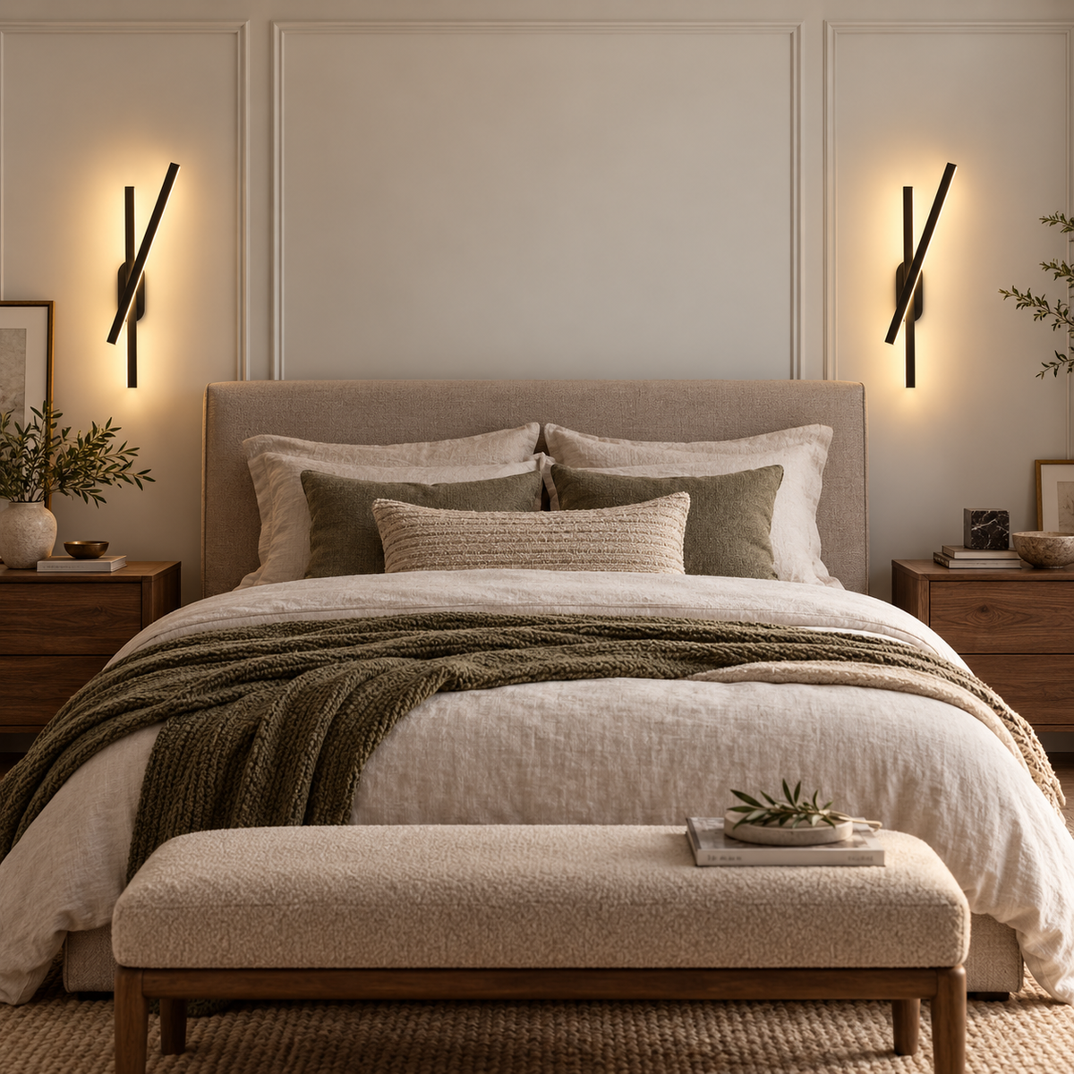 Applique murale tiges croisées LED noires, photo 3