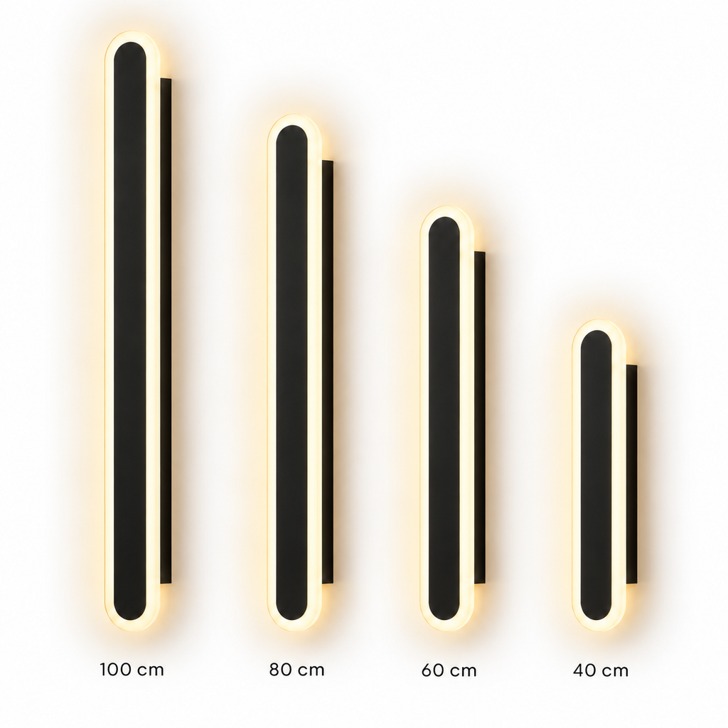 Applique murale linéaire LED noire, photo 6