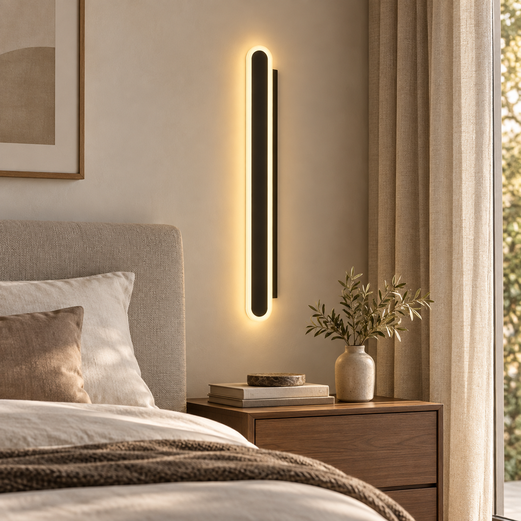 Applique murale linéaire LED noire, photo 5