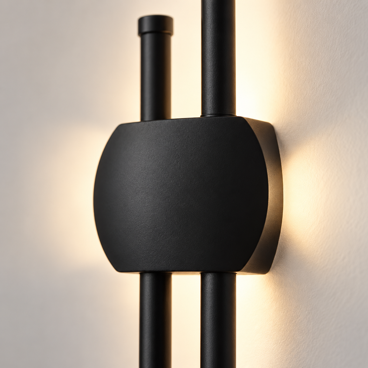 Applique murale double tige LED noire, photo 6