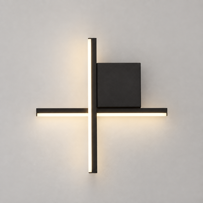 Applique murale Lignes LED croisées noire